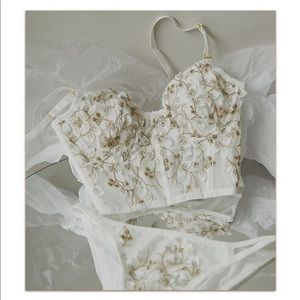 Floral Embroidered Corset Top